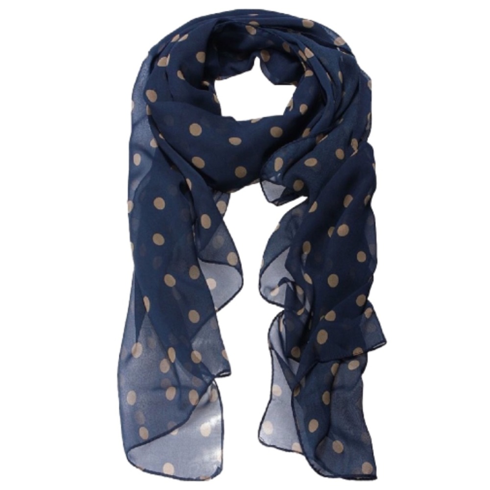 Polka dot navy Scarf